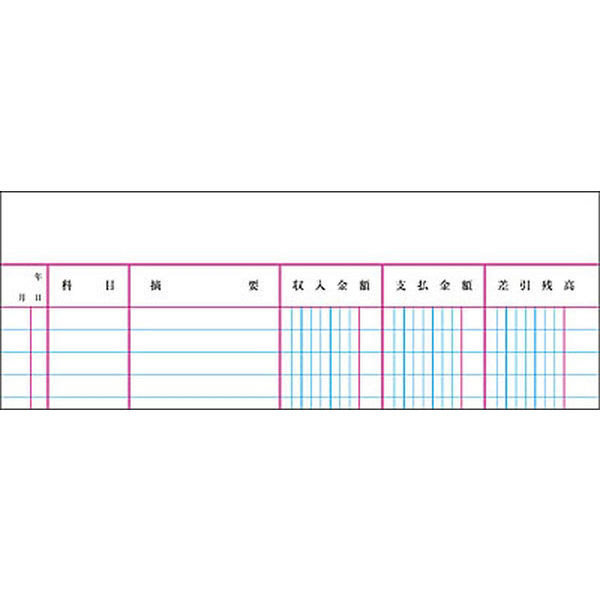 コクヨ 三色刷ルーズリーフ B5 金銭出納帳（科目入り） 100枚 帳簿 リ-120 - アスクル