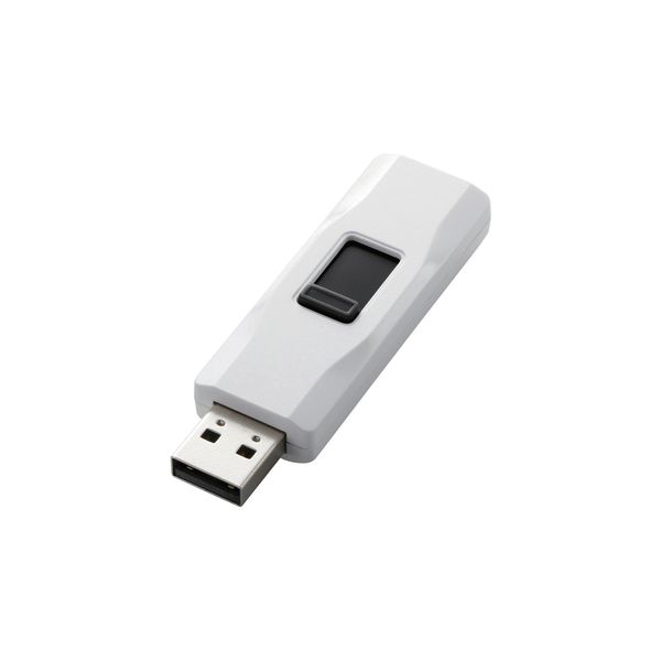 USBメモリ スライド式USB2.0 8GB ホワイト MF-HJU208GWH 1個