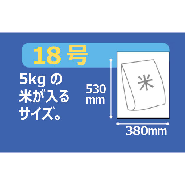 ポリ袋（規格袋） LDPE・透明 0.02mm厚 18号 380mm×530mm 1箱（1000枚