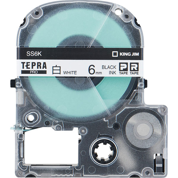 テプラ TEPRA PROテープ スタンダード 幅6mm 白ラベル(黒文字) SS6K 