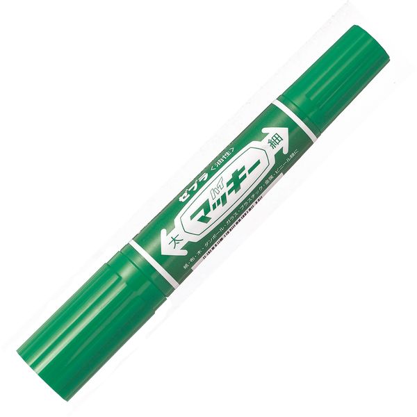 ハイマッキー 太字/細字 緑 10本 油性ペン MO-150-MC-G ゼブラ - アスクル