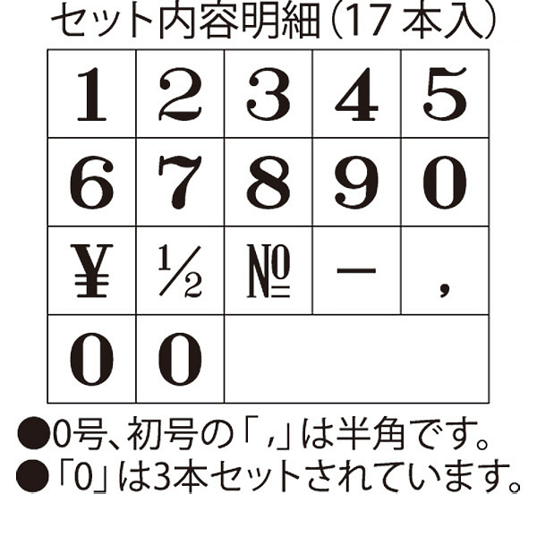 シャチハタ 柄付ゴム印連結式 数字4号 GRN-4M - アスクル