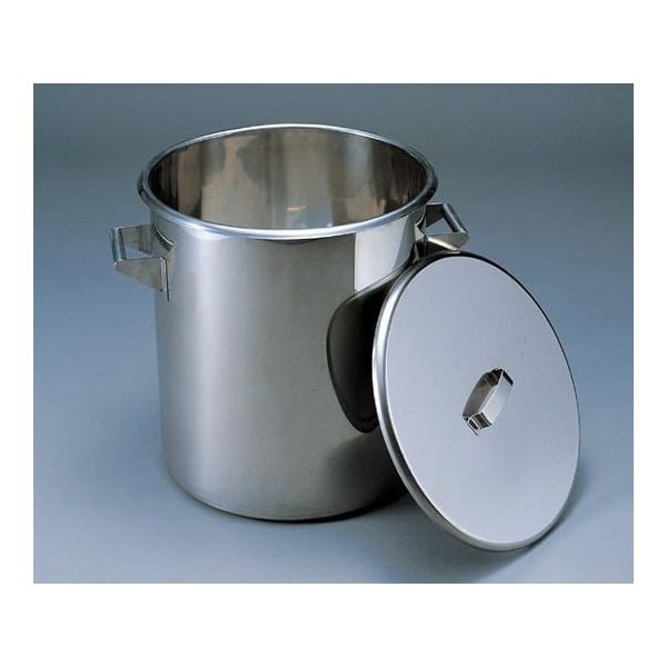 6-224-15 大型ステンビーカー 100Lフタ (622415) ステンビーカー 5L 手付き　