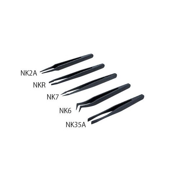 RUBIS 制電ピンセットNK(導電・耐酸・非磁性タイプ) 細く鋭い NK7 1本