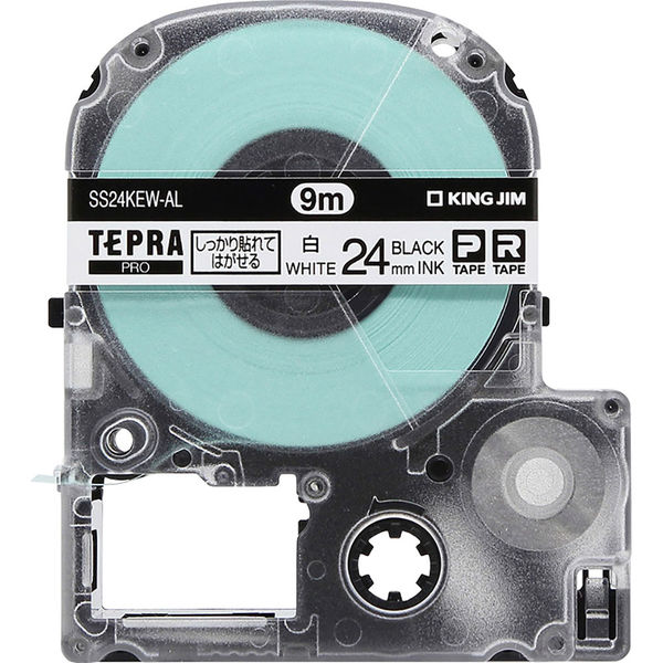 テプラ TEPRA PROテープ しっかりはれてはがせる 幅24mm 白ラベル 