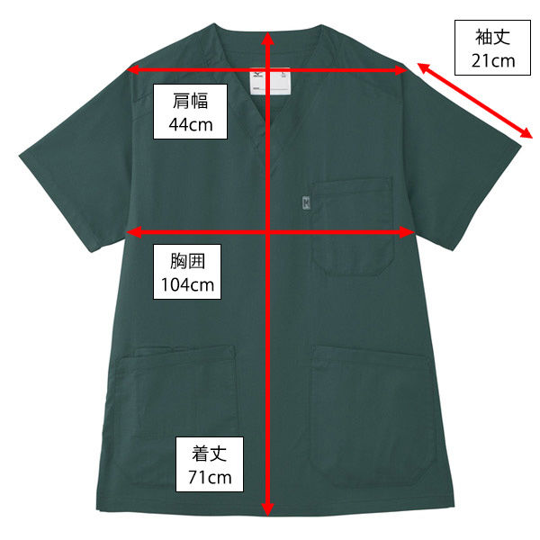 MUSPORSサイズ50LLぐらいだと思います ミズノ ストレッチスクラブ モスグリーン M MZ0120 1枚 スクラブ