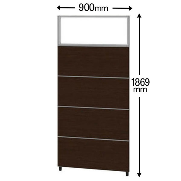 サンテック CFパネル 木目調 ブロックコンビパネル ウォルナット 透明樹脂 高さ1869×幅900mm CF-0919MCC 1枚 - アスクル