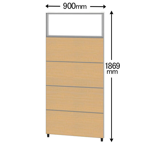 サンテック CFパネル 木目調 ブロックコンビパネル シカモア 透明樹脂 高さ1869×幅900mm CF-0919NCC 1枚 - アスクル