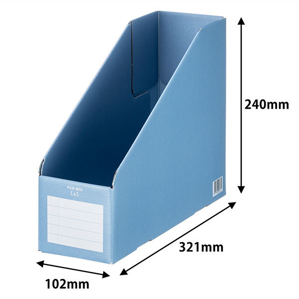 コクヨ ファイルボックス E&S ブルー フーE455B 1セット(25冊:1冊×25
