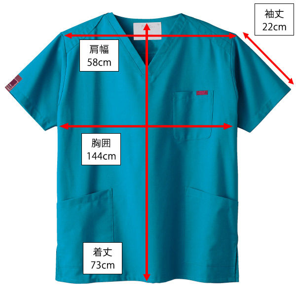 フォーク スクラブ ターコイズ 4L 7000SC-11 1枚 スクラブ（直送品