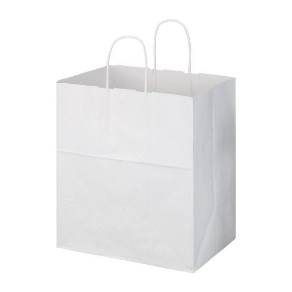 丸紐 クラフト紙手提袋ベーシック 320×350×210 白 1袋（50枚入