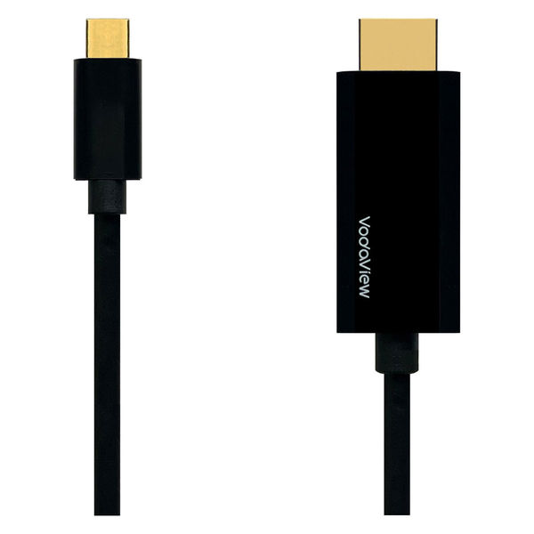 Vodaview USB（TypeC）→HDMI変換アダプタ 1.8m ブラック VV-USC