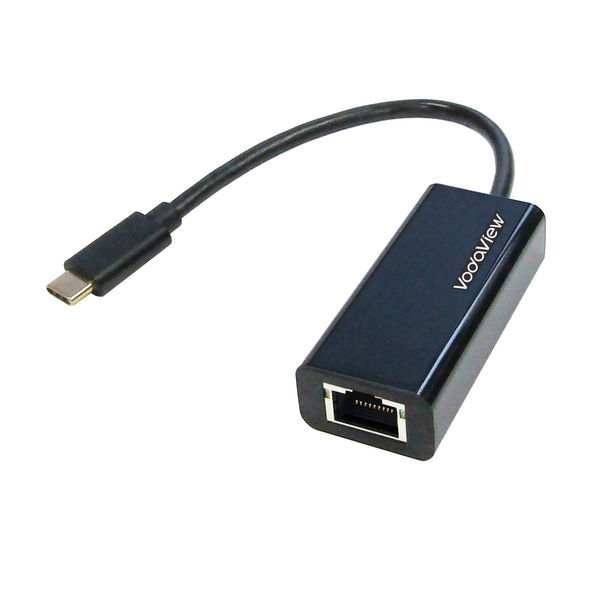 Vodaview USB TypeC-LANポート変換アダプタ C[オス]-LAN（RJ-45）[メス] 0.2m VV-USCRJ45F-B-DO  - アスクル