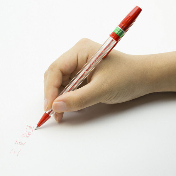 リサイクルボールペン（油性） 0.7mm 赤インク 10本 SA-R 三菱鉛筆uni ユニ - アスクル