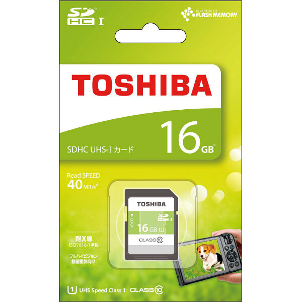 東芝 SDHCメモリーカード 16GB SDAR40N16G