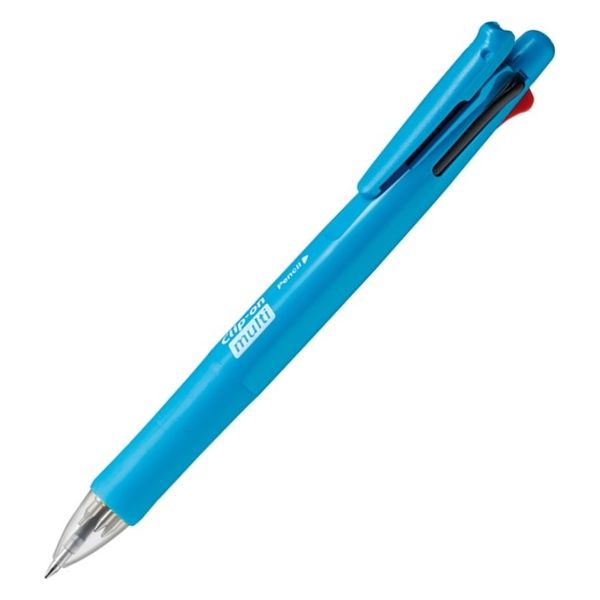多機能ボールペン クリップ-オンマルチF フレッシュブルー軸 青 4色0.7mmボールペン+シャープ B4SA1-FBL ゼブラ - アスクル