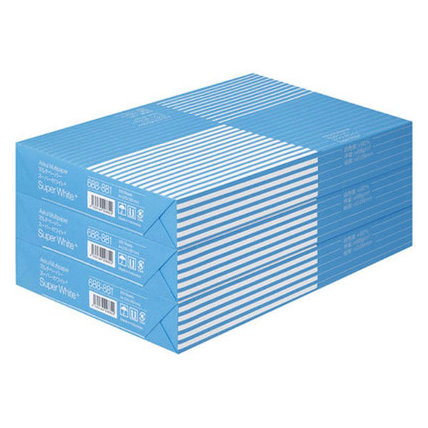 コピー用紙 マルチペーパー スーパーホワイト+ A4 1セット（1500枚：500枚入×3冊） 高白色 アスクル オリジナル - アスクル