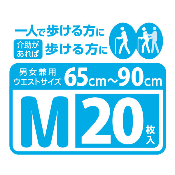 リフレ 大人用紙おむつ はくパンツ（R）スリムタイプ M 1箱（120枚：20