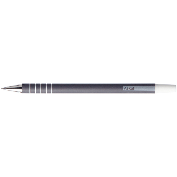 アスクル キャップ式ラバーボールペン 油性 0.7mm 黒インク 10本 ASR3 