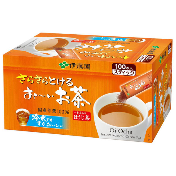 水出し可】伊藤園 おーいお茶 ほうじ茶 粉末 1セット（300本：100本入×3箱） スティックタイプ お茶 顆粒 スティック 大容量 - アスクル