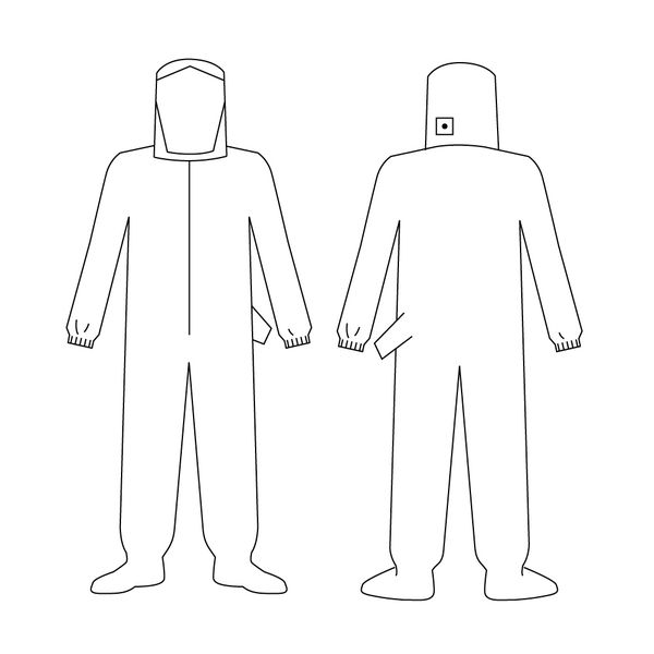 55373LLアゼアス PEコートエアラインスーツ LL8198864 PEコート エアラインスーツ LL 55373-LL アゼアス（直送品） - アスクル