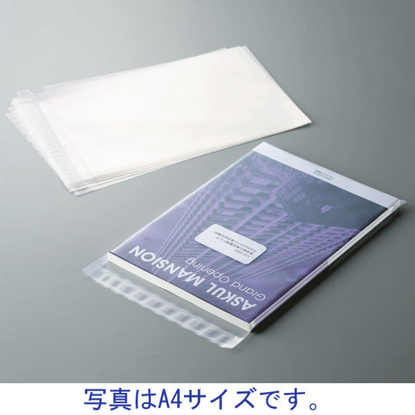 日本紙通商 OPP袋（テープ・フタ付き） 0.05mm厚 NPT-R21-009 A5 透明封筒 1セット（1000枚：100枚入×10袋）