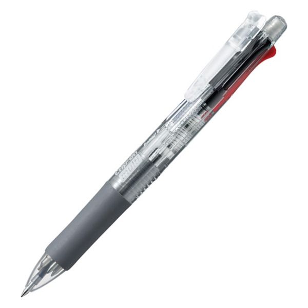 多機能ボールペン クリップ-オンマルチ500 透明軸 4色0.7mm