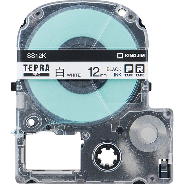 テプラ TEPRA PROテープ スタンダード 幅12mm 白ラベル(黒文字) SS12K-5P 1セット（5個入） キングジム