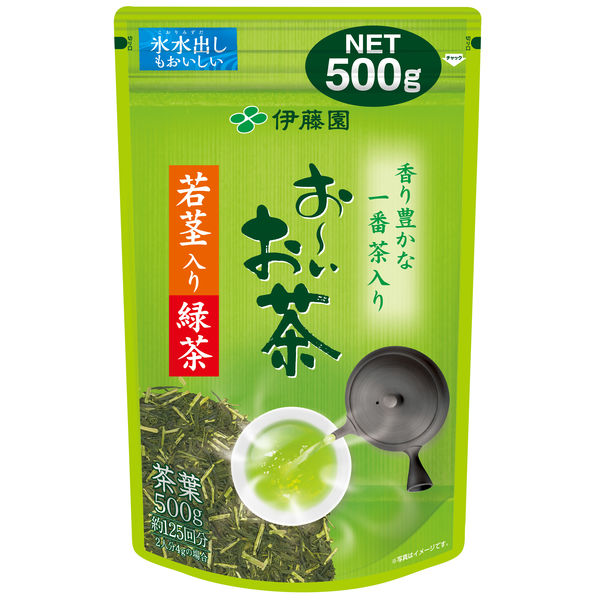 水出し可】伊藤園 おーいお茶 若茎入り緑茶 1セット（500g×3袋 