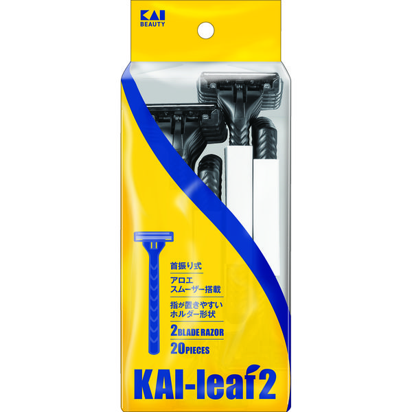 貝印 KAI Leaf2 業務用パック 1箱（200本：20本入×10パック） - アスクル