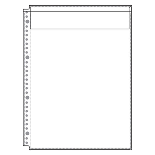 アスクル　モノイレリフィル　A4タテ　30穴　ソフトタイプ　リング式ファイル用ポケット　1ポケット　50枚 オリジナル