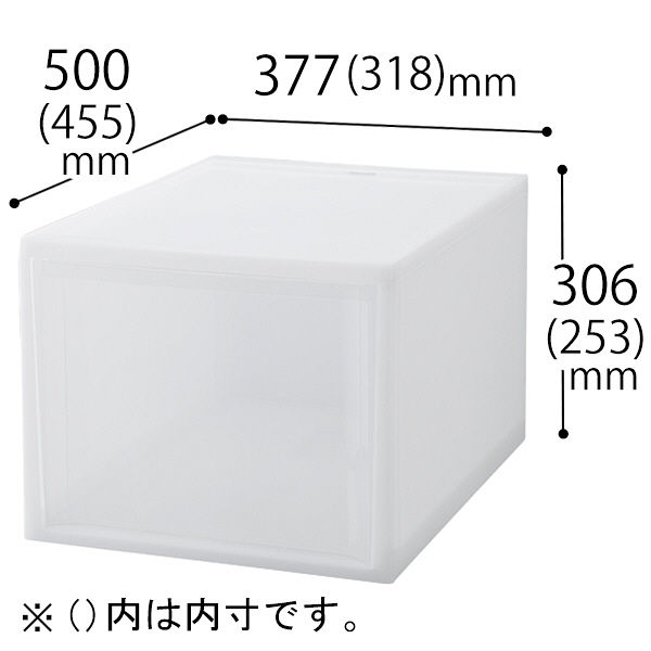 引き出し収納 システムケースL A3対応 3個 リス - アスクル