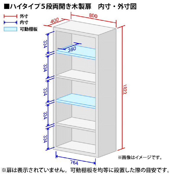 ARAN WORLD EIDOS（エイドス） TR収納ハイタイプ A4 5段 両開き 木製扉 ダークブラウン 1台（3梱包）（取寄品） - アスクル