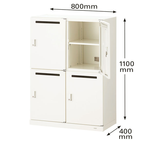 オカムラ スチール収納VILLAGE ロッカータイプ ４人用モバイル収納 