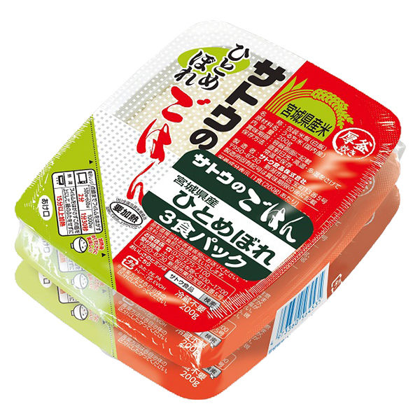 サトウ食品 サトウのごはん 宮城県産ひとめぼれ 200g 1セット（36食：3