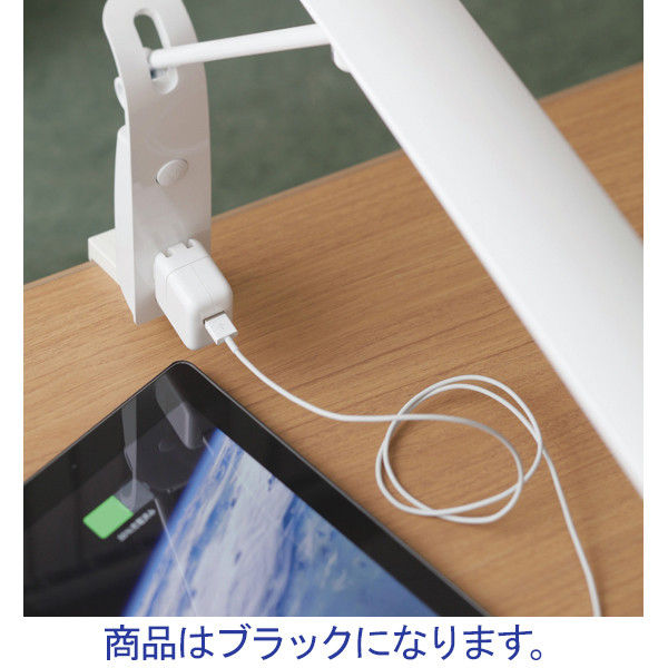 スワン電器　LEDアームライト（クランプタイプ）　ブラック AS-751BK