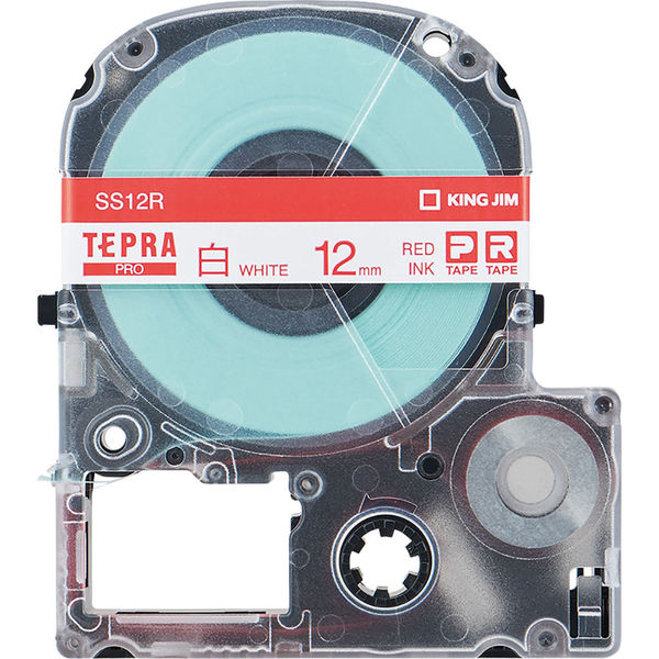 テプラ TEPRA PROテープ スタンダード 幅12mm 白ラベル(赤文字) SS12R