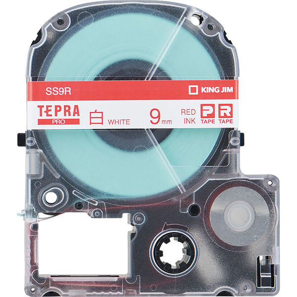 テプラ TEPRA PROテープ スタンダード 幅9mm 白ラベル(赤文字) SS9R 1