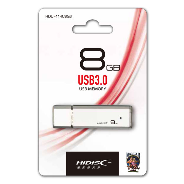 磁気研究所 HIDISC キャップ式 USB3.0メモリー 8GB HDUF114C8G3 - アスクル