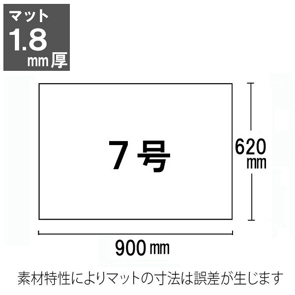 プラス デスクマット クリアータイプ 7号（900×620mm） 厚さ1.8mm