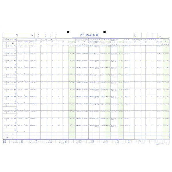 日本法令 タック式給料明細書・給料台帳 給与 F-1 （取寄品） - アスクル