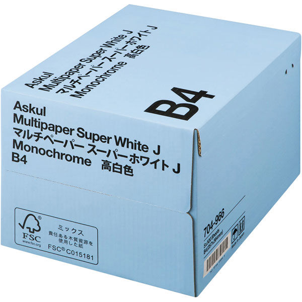 コピー用紙 マルチペーパー スーパーホワイトJ B4 1箱（2500枚：500枚
