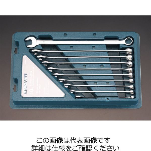 エスコ 10本組/10ー19mm 片目片口スパナ(超ロング) EA614CB 1組 エスコ 10本組/10ー19mm 片目片口スパナ(超ロング) EA614CB 1組