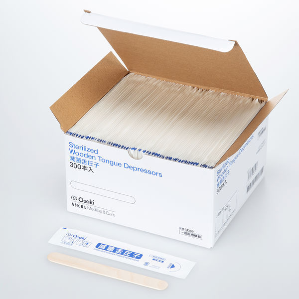 オオサキメディカル　滅菌オオサキ舌圧子　個包装　１箱（３００本）