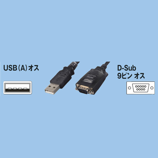 BUFFALO USBシリアル変換ケーブル ブラックスケルトン 1m BCUSRC0610BS
