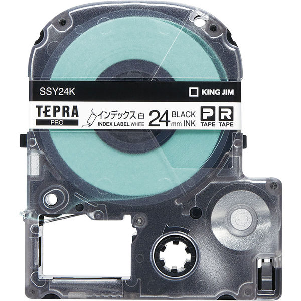 テプラ TEPRA PROテープ インデックスラベル 幅24mm 白ラベル(黒文字) SSY24K 1個 キングジム