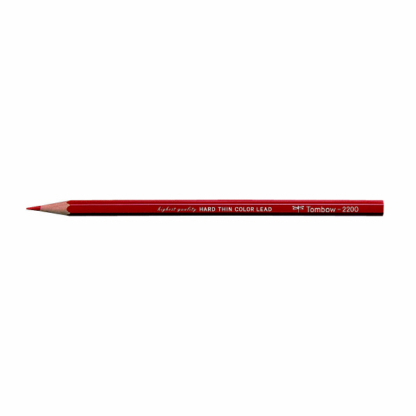 トンボ鉛筆　硬質色鉛筆　赤あか　2200-25　1ダース（12本入）