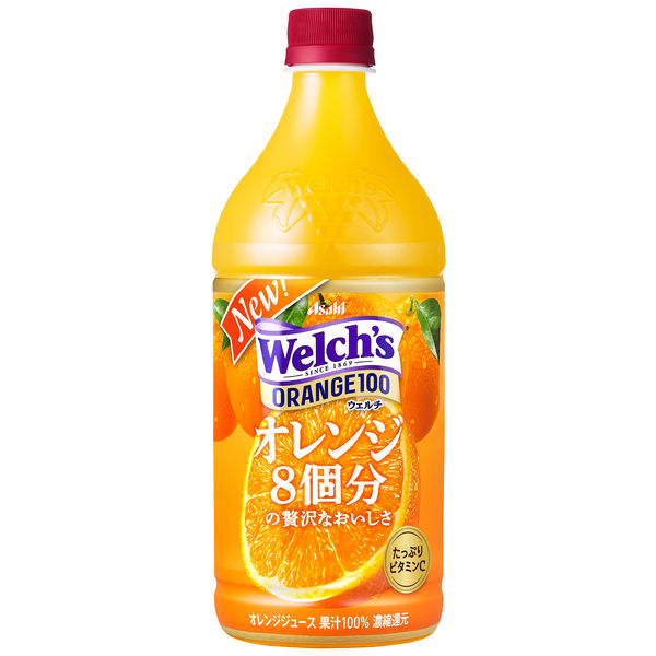 アサヒ飲料 ウェルチオレンジ100 800g 1セット（16本：8本入×2箱