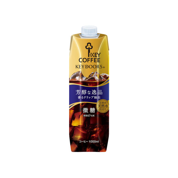 キーコーヒー KEY DOORS＋ リキッドコーヒー 微糖 テトラ