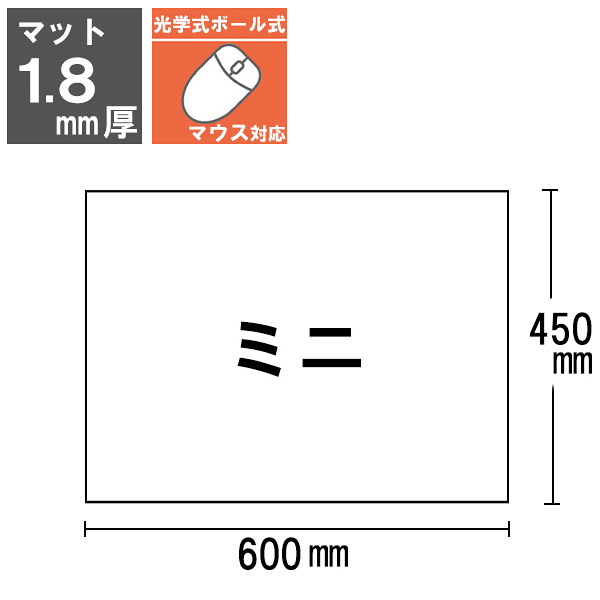 プラス デスクマット OAタイプ ミニ（600×450mm） 厚さ1.8mm 下敷き付 